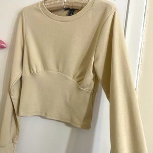 Cream corset style sweatshirt